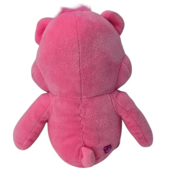 Care Bears Cheer Bear Plush 7" Pink Glitter Rainbow Belly Basic Fun Stuffed Toy - Picture 5 of 8
